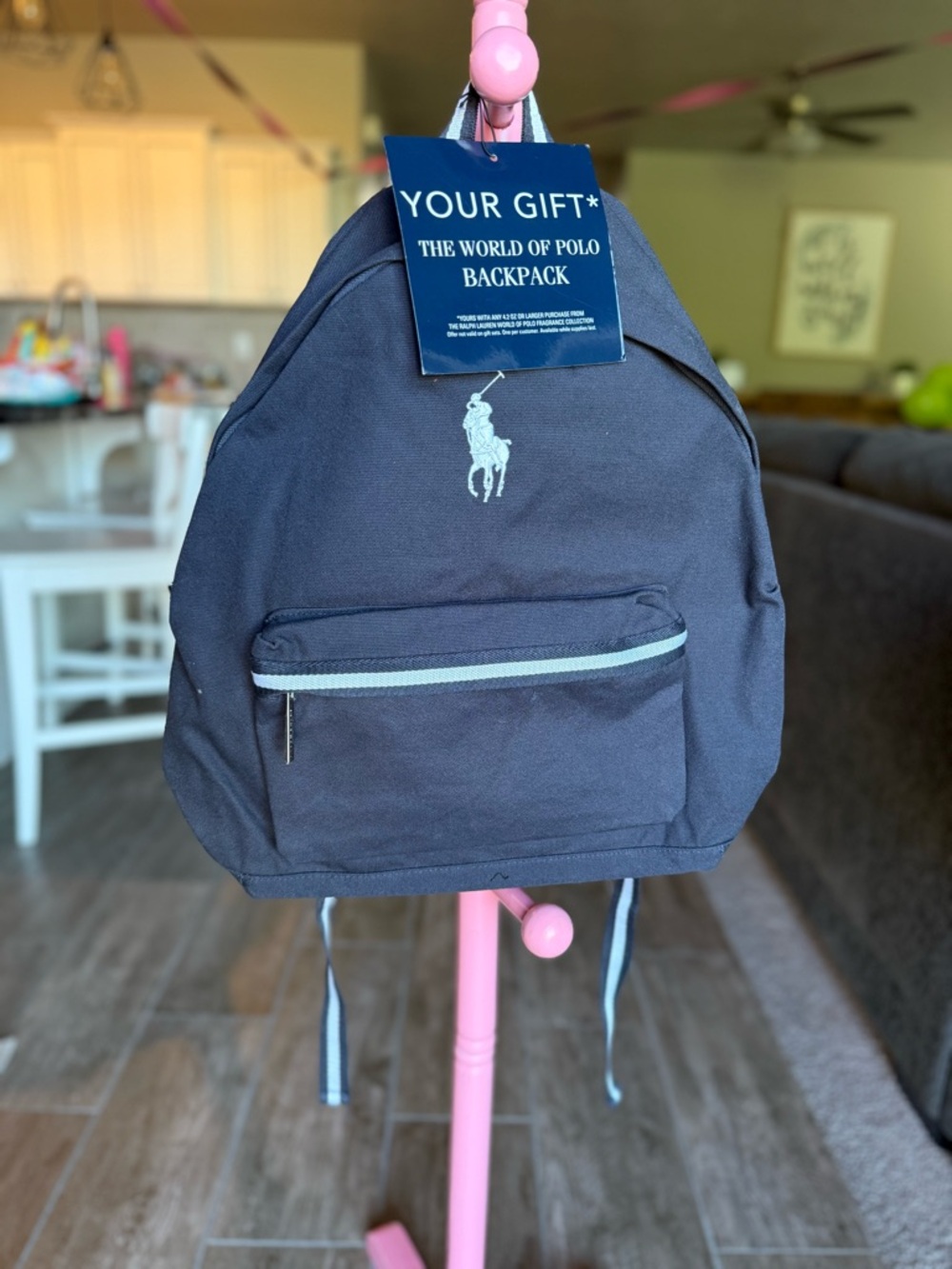 Polo by Ralph Lauren Navy Canvas Backpack NWT